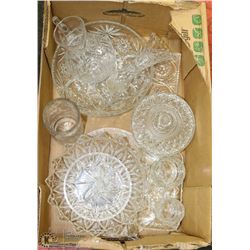 BOX OF ASSORTED CRYSTAL