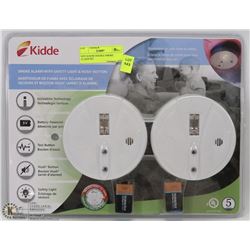 NEW KIDDE DOUBLE SMOKE ALARM SET