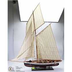 DECORATIVE SAILBOAT WOOD SCULPTURE