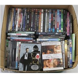 LARGE BOX W/OVER 75 DVD STORE BOUGHT