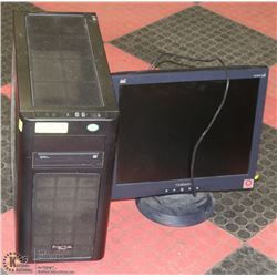 FRACTAL DESIGN GAMING COMPUTER WITH 17" MONITOR