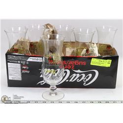 SET OF 6 'BACARDI LIMON' COCKTAIL GLASSES.