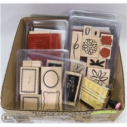 BOX FULL OF SCRAPBOOKING STAMPS &