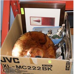 LARGE BOX OF HOME DECOR