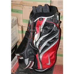 NIKE EXTREME RED & BLACK GOLF BAG.