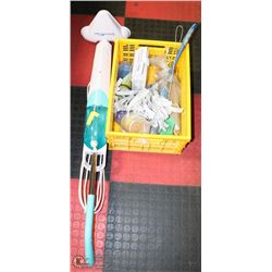 STEAMTEK MOP WITH FLAT OF CLEANING SUPPLIES