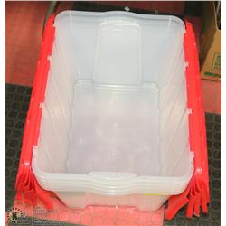 SET OF 4 RED & CLEAR BUTTERFLY-LEAF