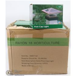 CASE OF 8 NEW SUNSPOT SOLAR POST CAP LIGHTS