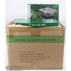 CASE OF 8 NEW SUNSPOT SOLAR POST CAP LIGHTS