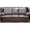 Image 2 : NEW BROWN LEATHERETTE WITH NAILHEAD ACCENT 87"