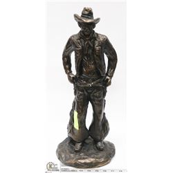 BRONZE LOOK  COWBOY STATUE