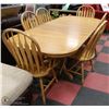 Image 1 : OAK KITCHEN DINING SET INCL TABLE,  6 CHAIRS AND