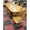 Image 2 : OAK KITCHEN DINING SET INCL TABLE,  6 CHAIRS AND