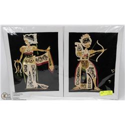 LOT OF 2 MATCHING STYLE UNFRAMED WALL ART