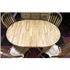 Image 2 : WOOD DINING ROOM SUITE INCL TABLE WITH 1 LEAF, 4