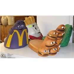 SET OF FOUR VINTAGE MCDONALDS CHARACTER