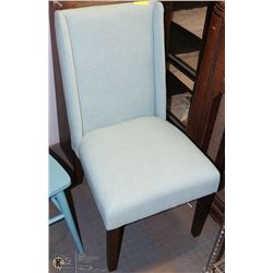 GREEN FABRIC SIDE CHAIR