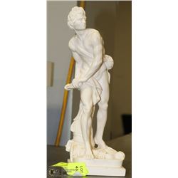 DAVID STATUE HAND SIGNED A. SANTINI, ITALY,  10"