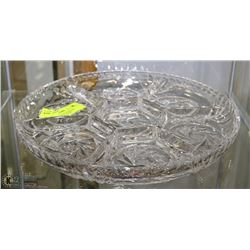 VINTAGE ESTATE PINWHEEL CRYSTAL 7 SECTIONED