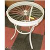 Image 1 : ROUND WHEEL GLASS END TABLE