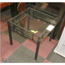 GLASS TOP END TABLE
