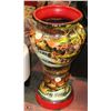 Image 1 : LARGE HAND PAINTED PLANTER ON STAND 33".