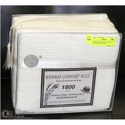 BAMBOO COMFORT PLUS QUEEN  SIZE OFF WHITE  1800