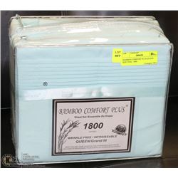 BAMBOO COMFORT PLUS QUEEN  SIZE TEAL  1800
