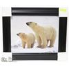 Image 1 : POLAR BEARS FRAMED PICTURE 16X20