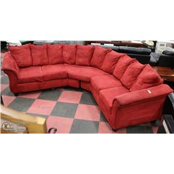 ESTATE RED MICROFIBER 2-PC C-SHAPED