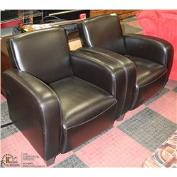 2 LEATHERETTE  ARMCHAIRS
