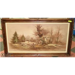 OIL ON CANVAS PAINTING FRAMED JOHNSTON