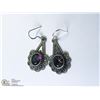 Image 1 : 2) STERLING SILVER MYSTIC TOPAZ EARRINGS