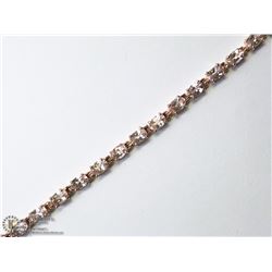 4) STERLING SILVER GOLD PLATED MORGANITE BRACELET
