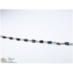 6) 10KT GOLD SAPPHIRE BRACELET