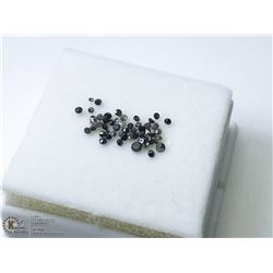 10) GENUINE LOOSE BLACK DIAMOND GEMSTONES