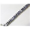 Image 1 : 12) STERLING SILVER TANZANITE BRACELET