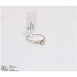 14) 10KT WHITE GOLD DIAMOND RING