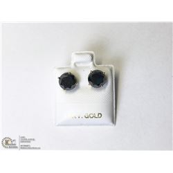15) 10KT GOLD BLACK DIAMOND EARRINGS