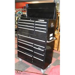 RENEGADE 2 PC , 17 DRAWER BLACK ROLLING TOOL BOX