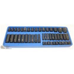POWERFIST 46PC METRIC IMPACT SOCKET SET,(20PC 3/8"