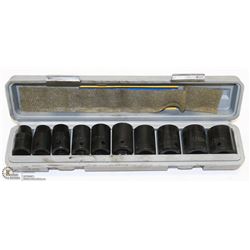 10PC METRIC 1/2" DRIVE SHALLOW IMPACT SOCKET SET