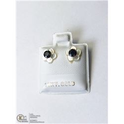 26) 10KT GOLD SAPPHIRE EARRINGS