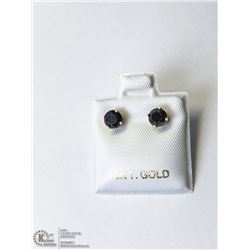 28) 10KT GOLD BLACK DIAMOND EARRINGS