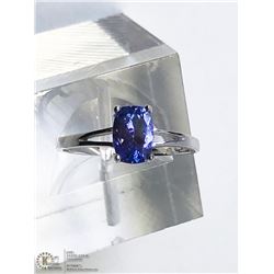 37) 10KT WHITE GOLD TANZANITE RING
