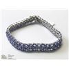 Image 3 : 38) STERLING SILVER TANZANITE BRACELET