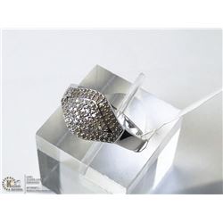40) STERLING SILVER DIAMOND RING