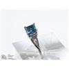 Image 1 : 45) 10KT GOLD BLUE DIAMOND W/ SIDE DIAMONDS RING