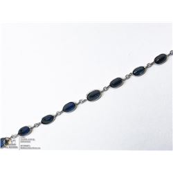 47) 10/14KT WHITE GOLD SAPPHIRE BRACELET