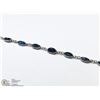 Image 2 : 47) 10/14KT WHITE GOLD SAPPHIRE BRACELET